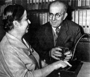 Olga Skorokhodova y su maestro, el profesor Ivan Sokolyansky